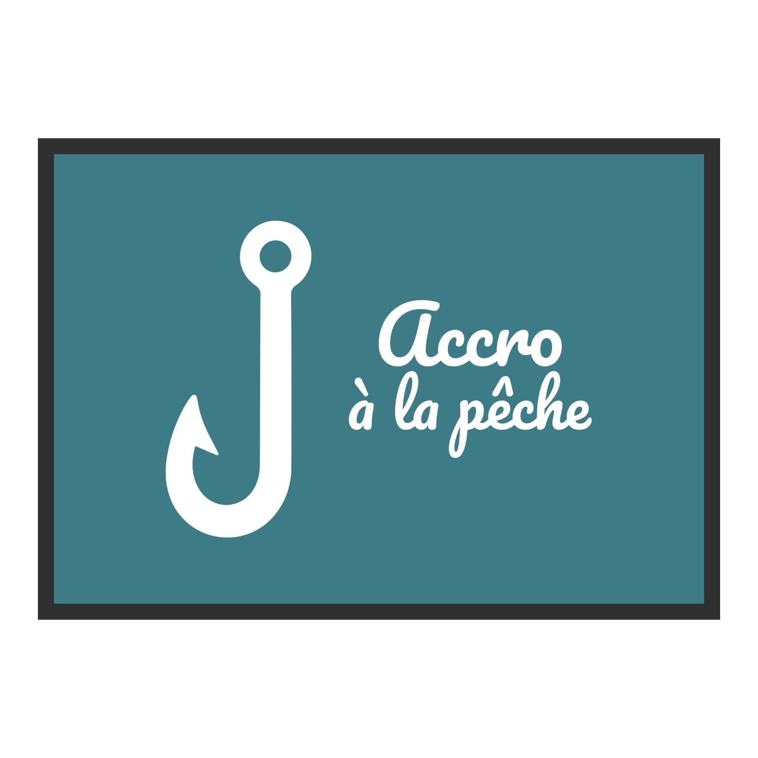 Vue du tapis Accro à la pêche dans son format et ses couleurs de départ