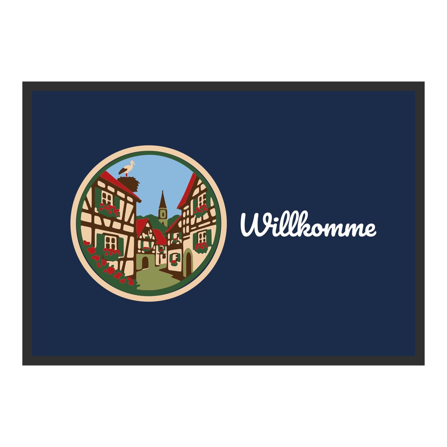 Vue du tapis Affiche Alsace dans son format et ses couleurs de départ