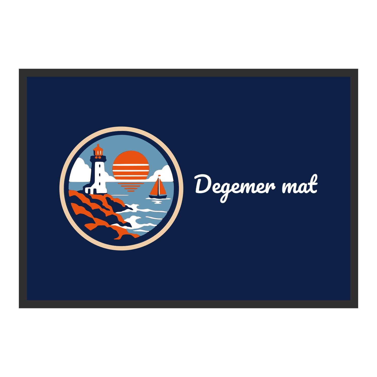Vue du tapis Affiche Bretagne dans son format et ses couleurs de départ