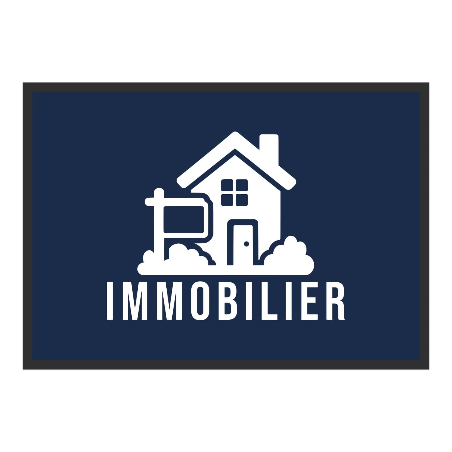Vue du tapis Panneau Immobilier dans son format et ses couleurs de départ