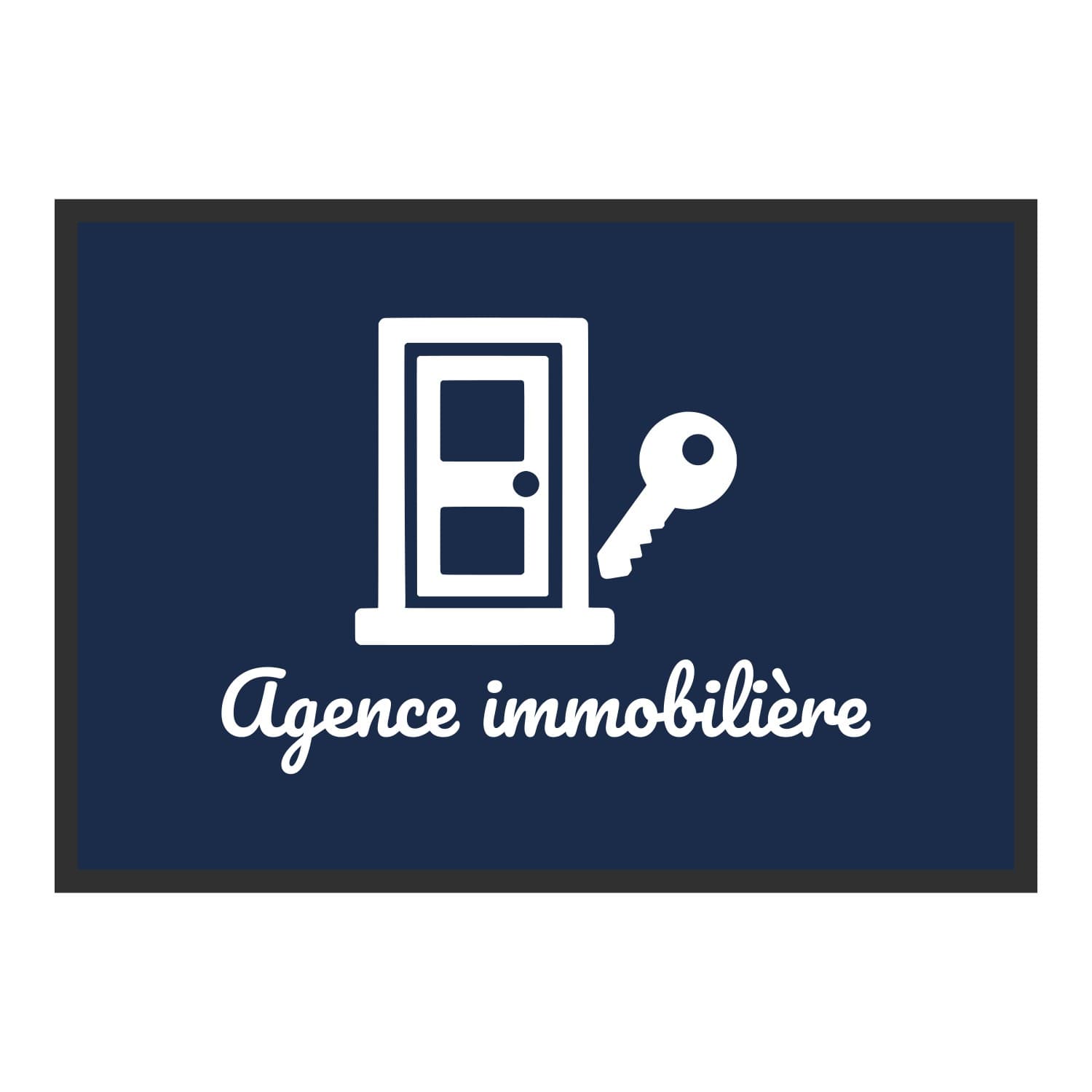 Vue du tapis Porte et clé Agence immobilière dans son format et ses couleurs de départ