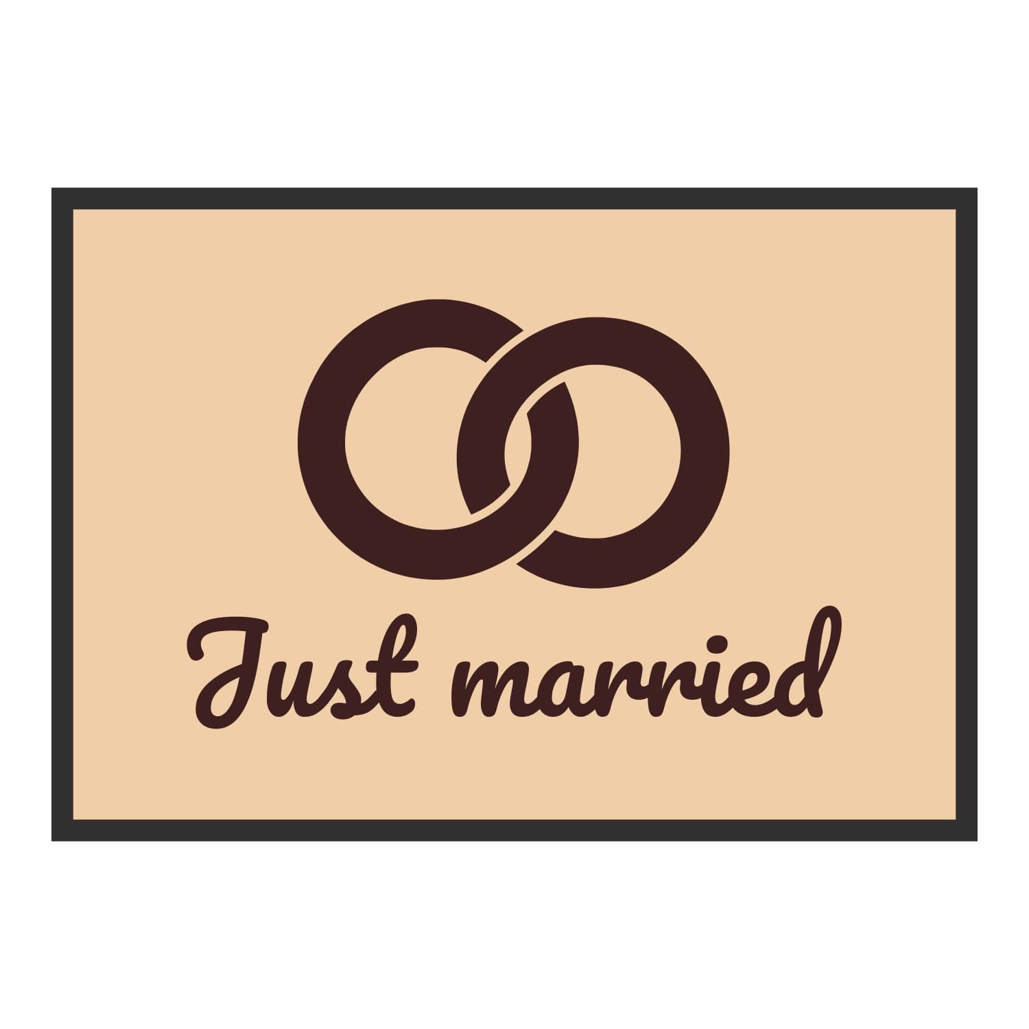Vue du tapis Just married dans son format et ses couleurs de départ
