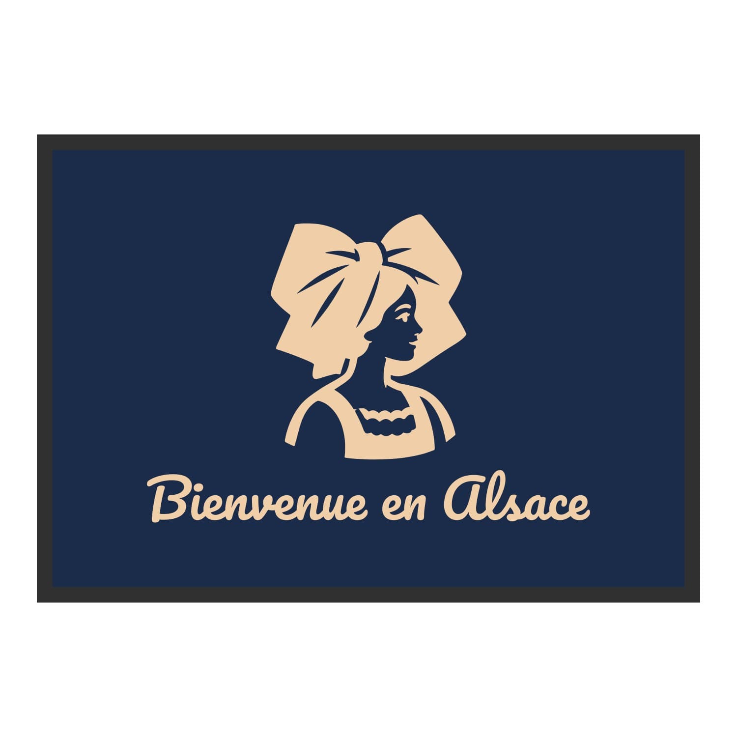 Vue du tapis Alsacienne Bienvenue en Alsace dans son format et ses couleurs de départ