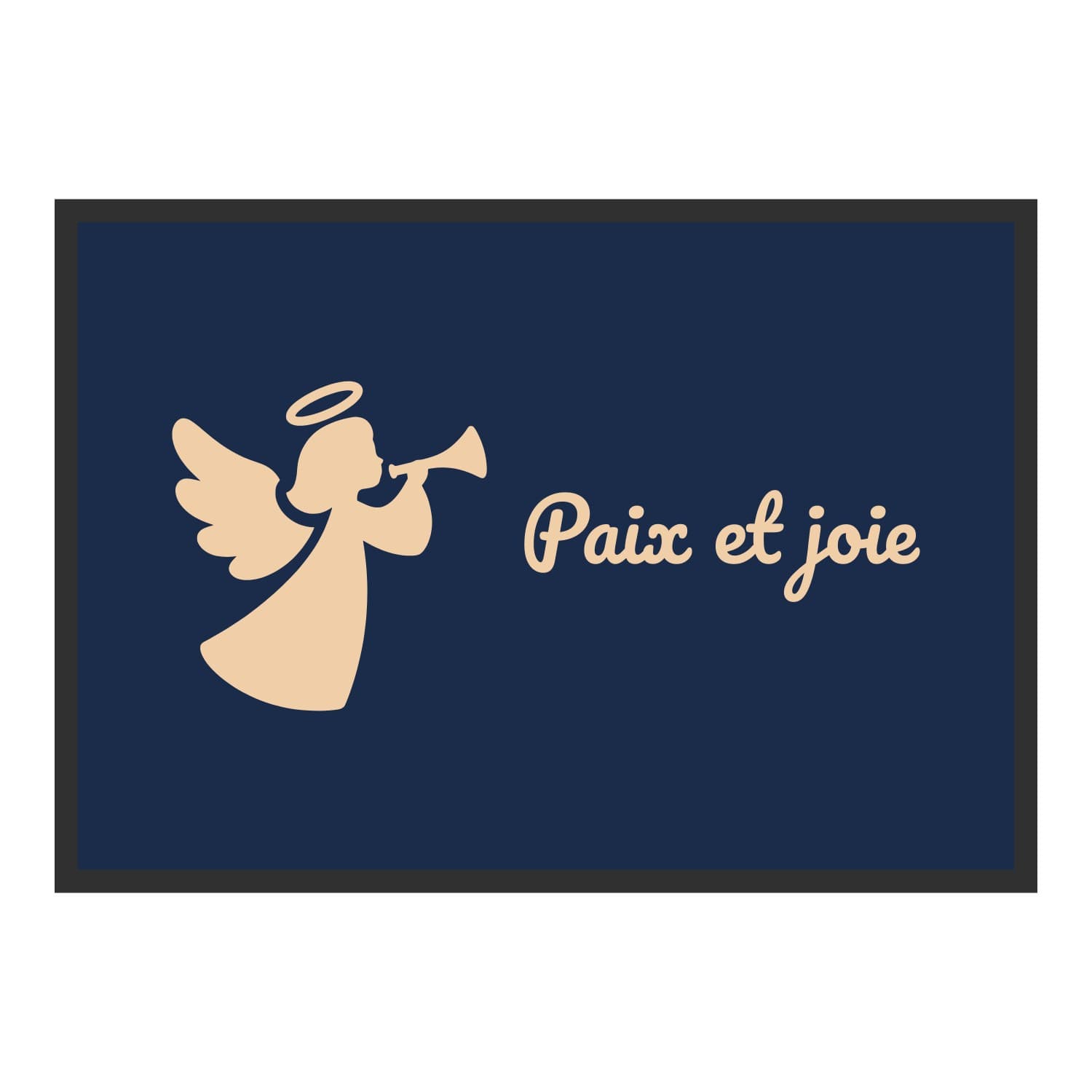 Vue du tapis Paix et joie dans son format et ses couleurs de départ