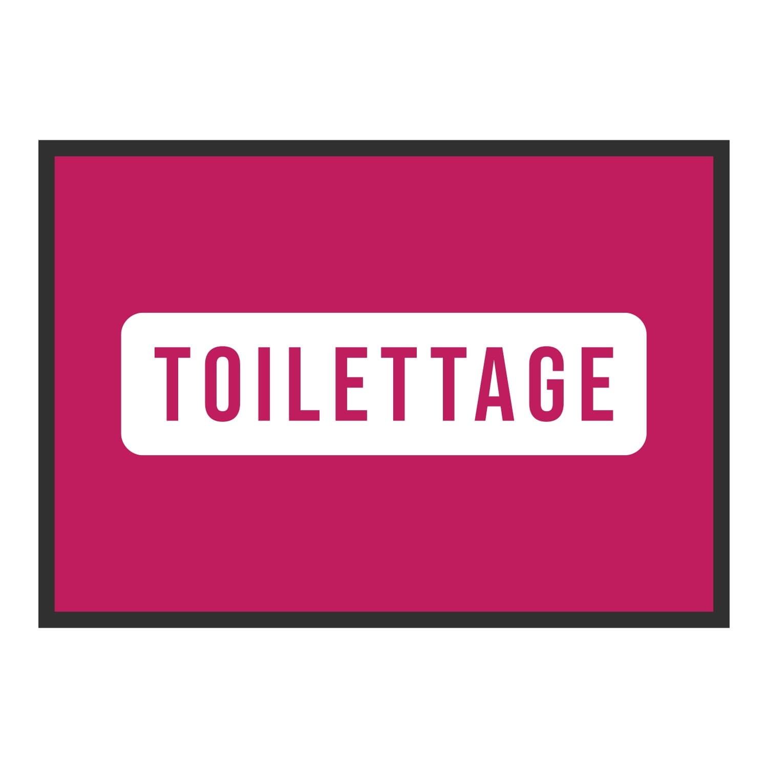 Vue du tapis Toilettage panneau dans son format et ses couleurs de départ