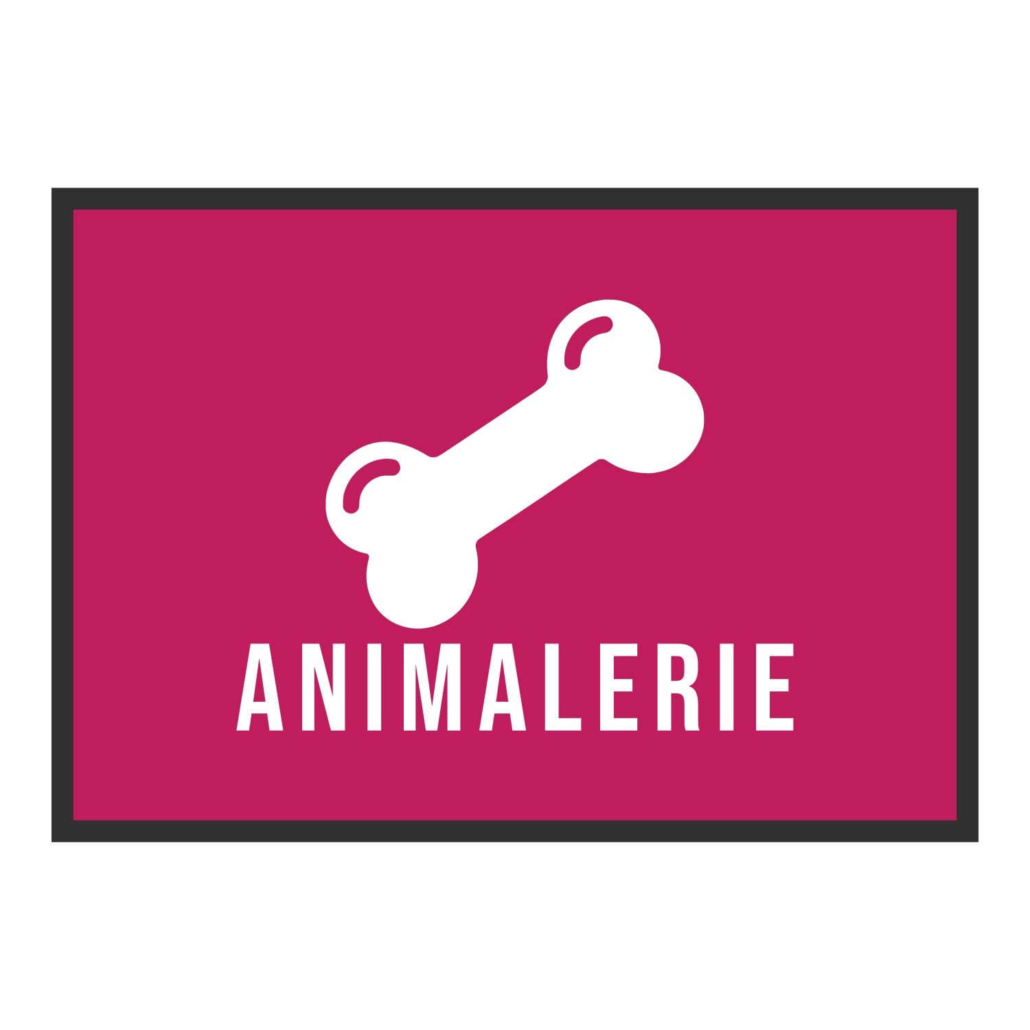 Vue du tapis Os Animalerie dans son format et ses couleurs de départ