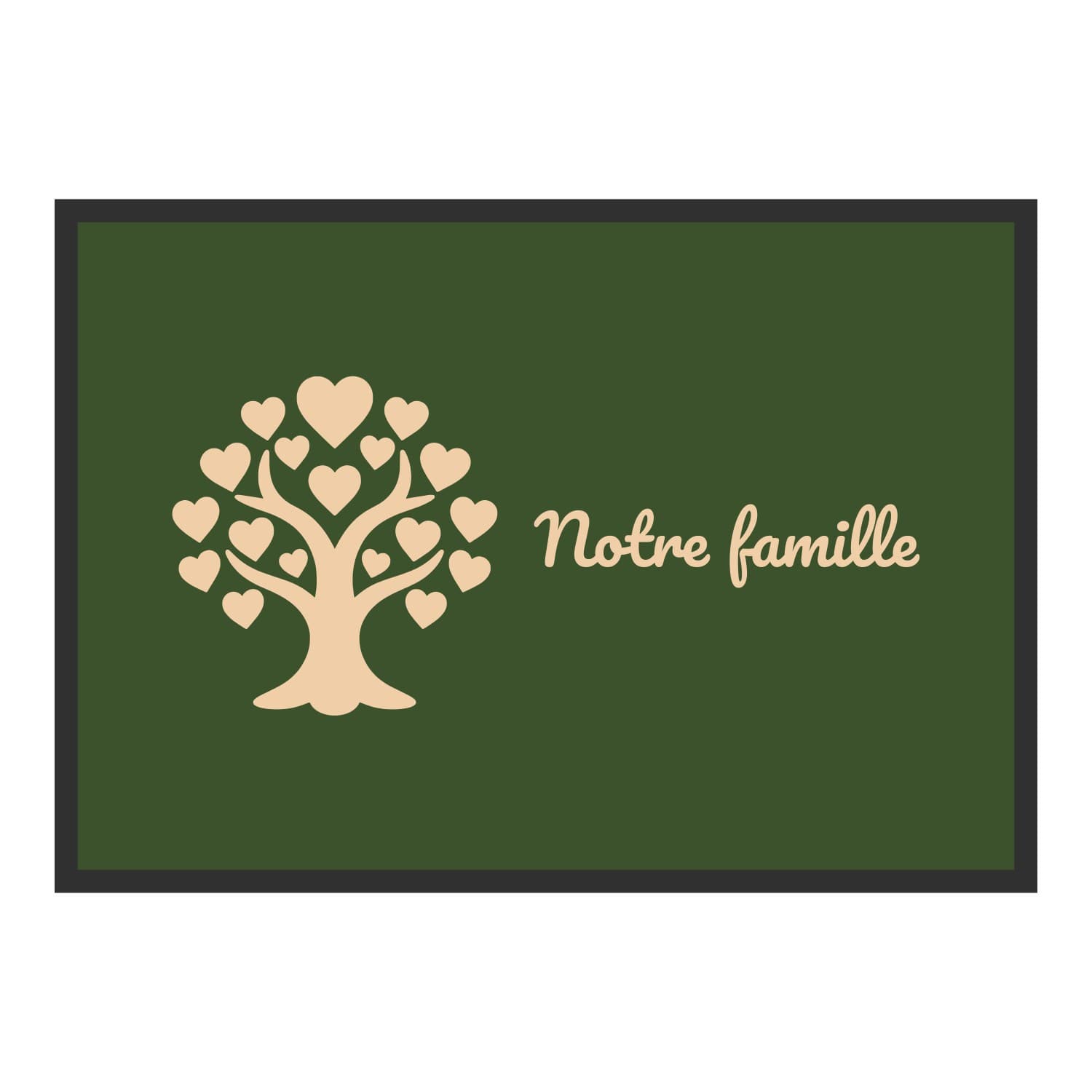 Vue du tapis Notre famille dans son format et ses couleurs de départ