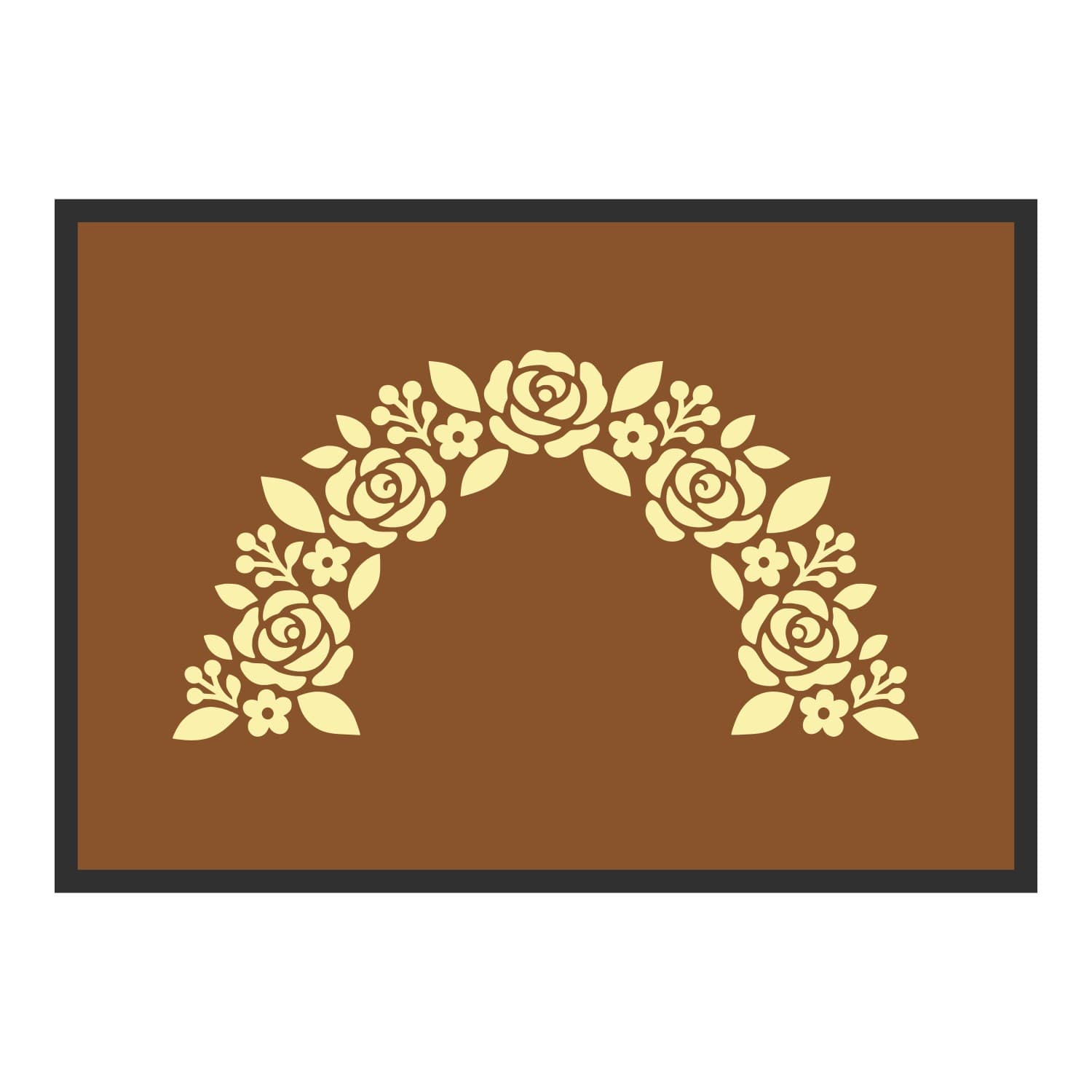 Vue du tapis Arche de roses dans son format et ses couleurs de départ
