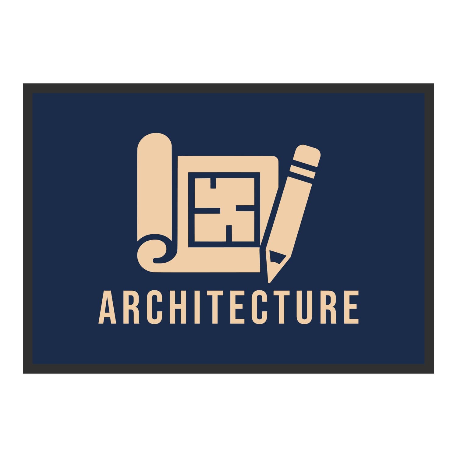 Vue du tapis Plan Architecture dans son format et ses couleurs de départ