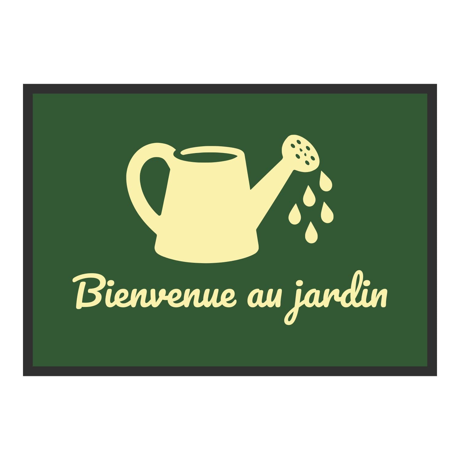 Vue du tapis Bienvenue au jardin dans son format et ses couleurs de départ