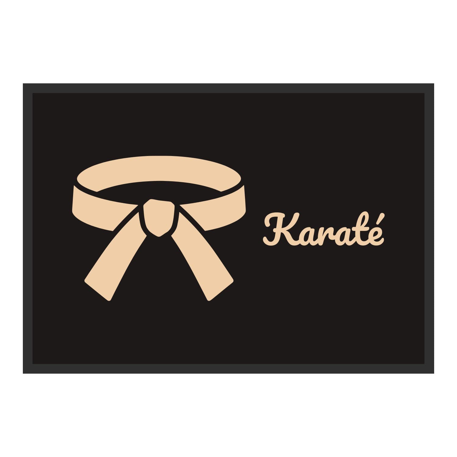 Vue du tapis Ceinture Karaté dans son format et ses couleurs de départ