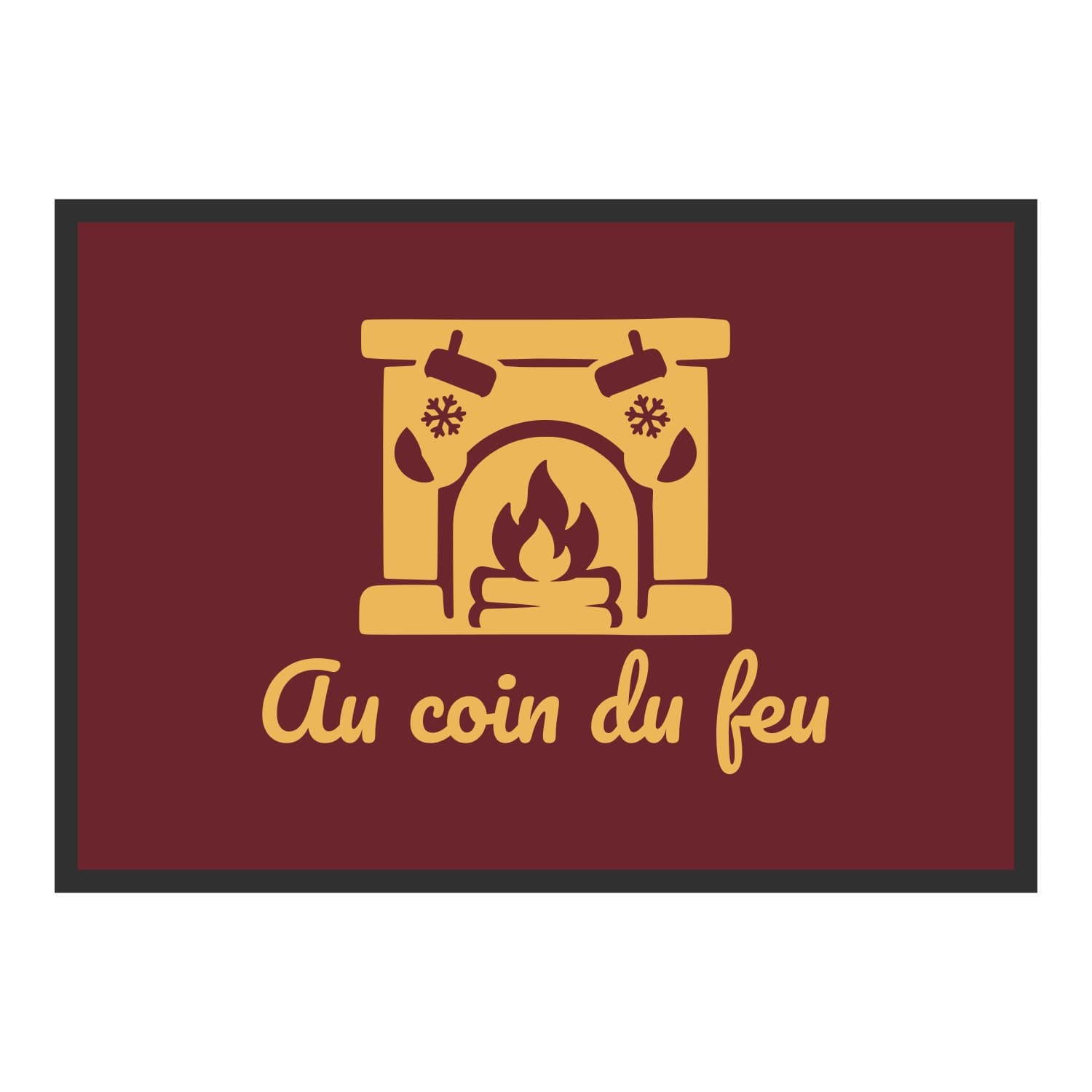 Vue du tapis Au coin du feu dans son format et ses couleurs de départ