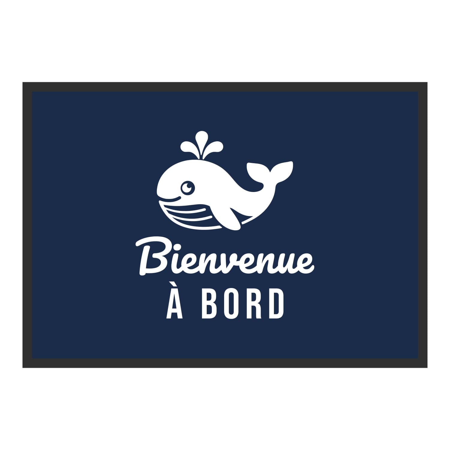 Vue du tapis Bienvenue à bord dans son format et ses couleurs de départ