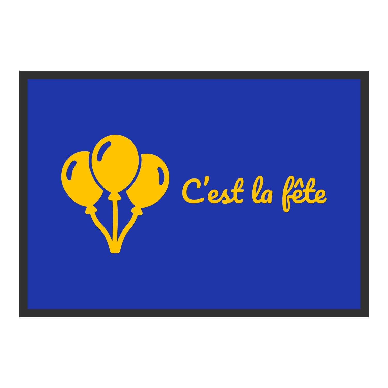 Vue du tapis C’est la fête dans son format et ses couleurs de départ