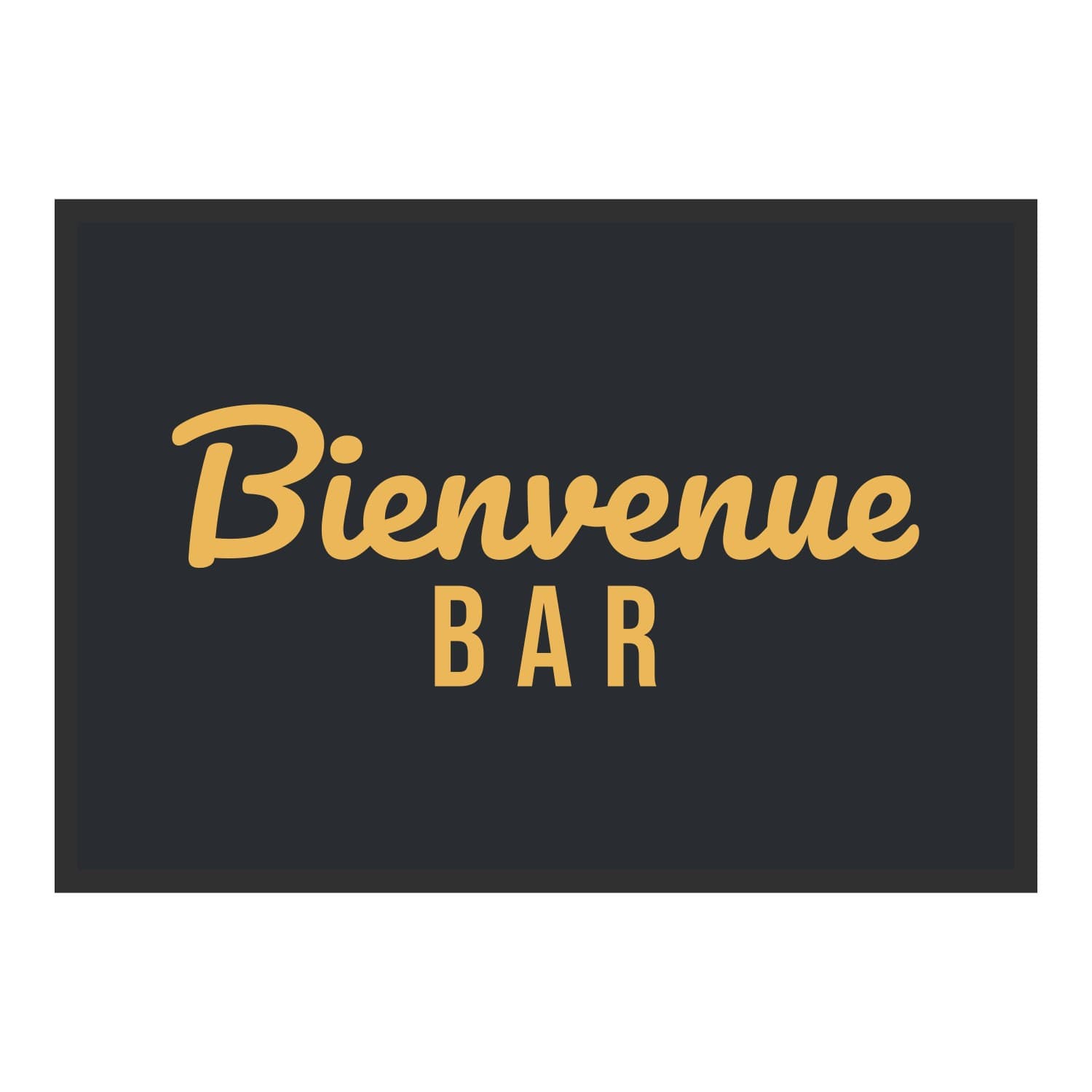 Vue du tapis Bienvenue bar dans son format et ses couleurs de départ