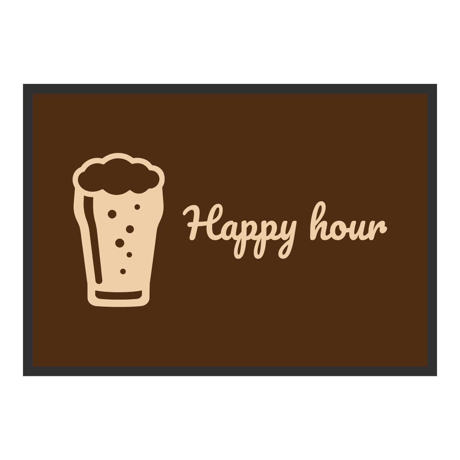 Vue du tapis Pinte Happy hour dans son format et ses couleurs de départ