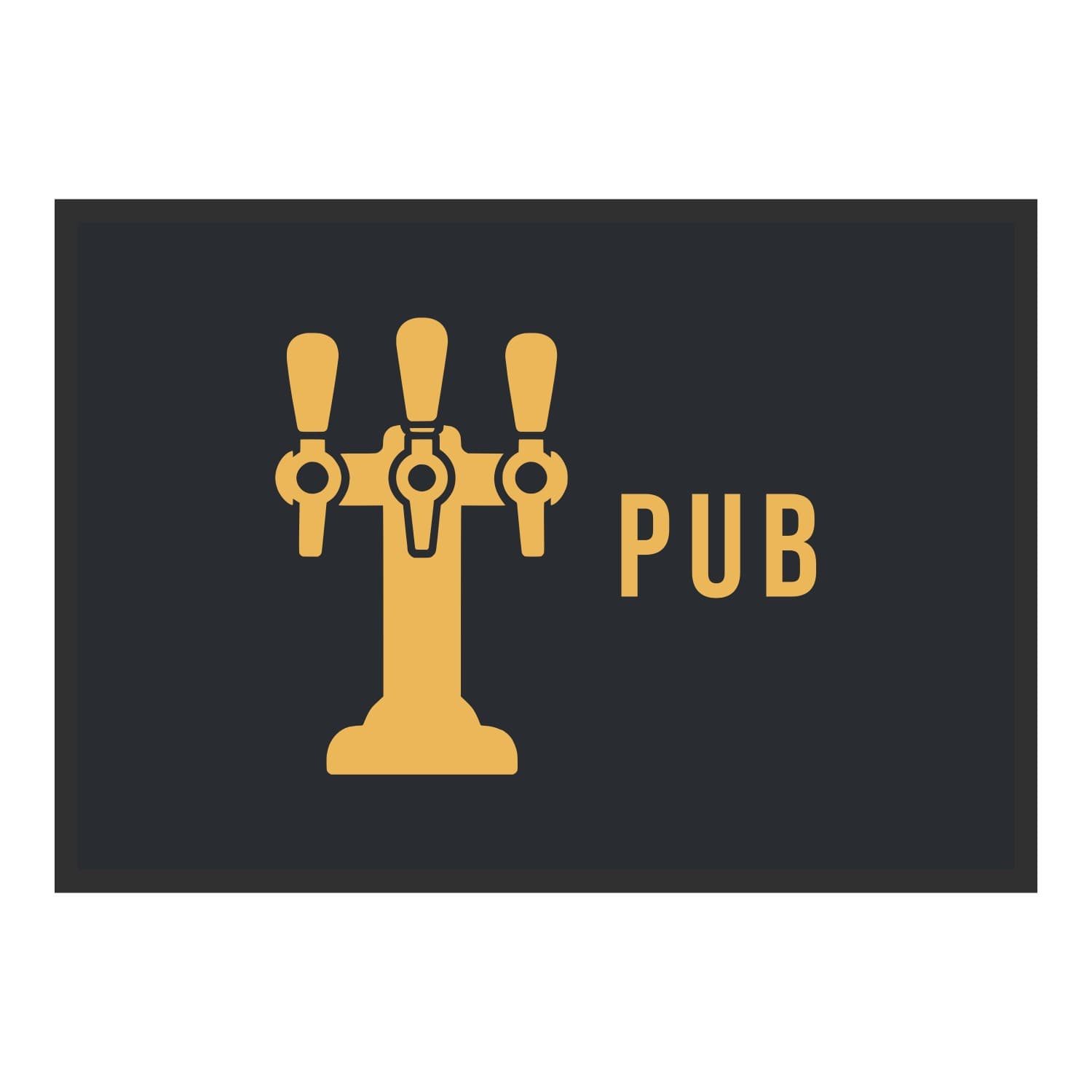 Vue du tapis Tireuse Pub dans son format et ses couleurs de départ