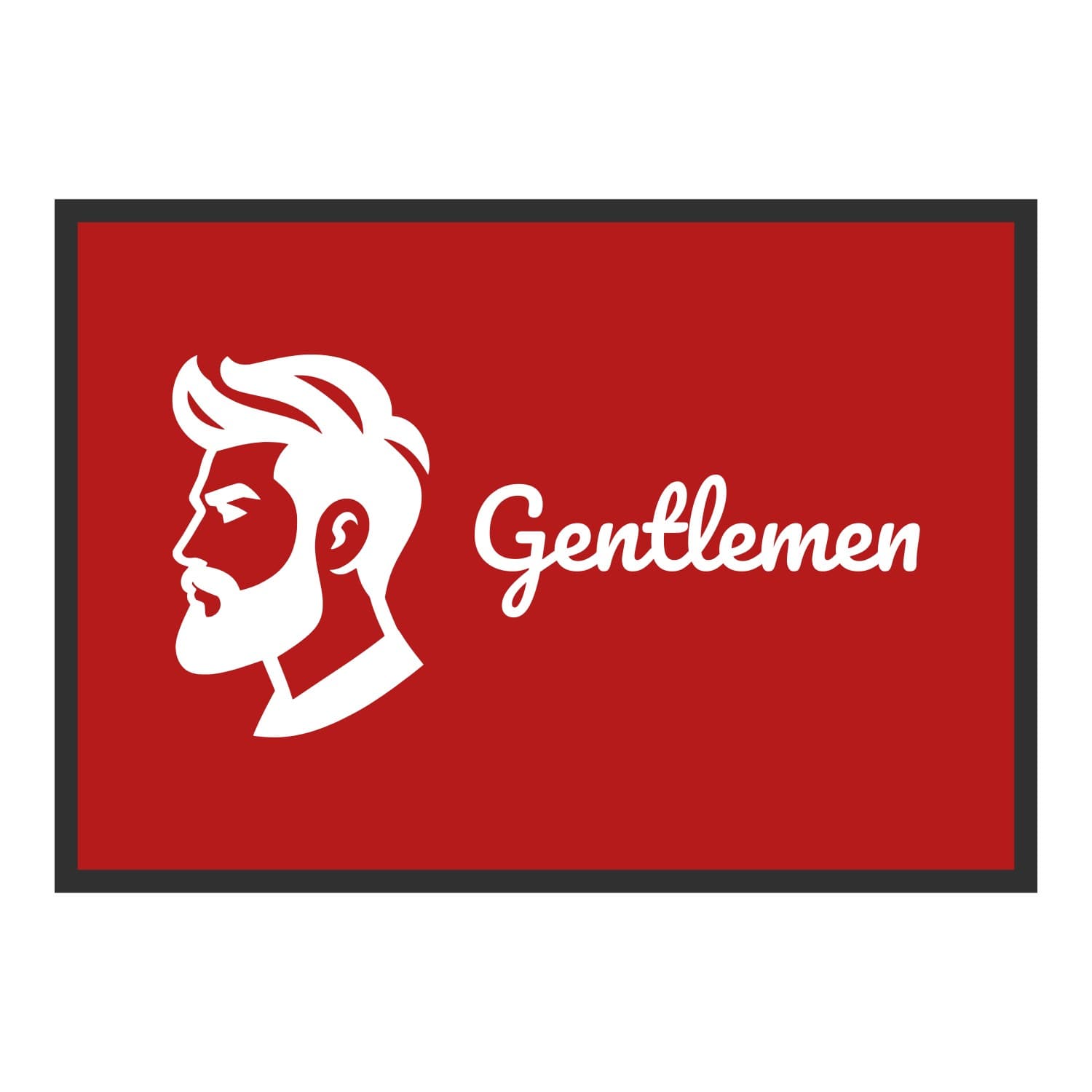 Vue du tapis Barbu Gentlemen dans son format et ses couleurs de départ