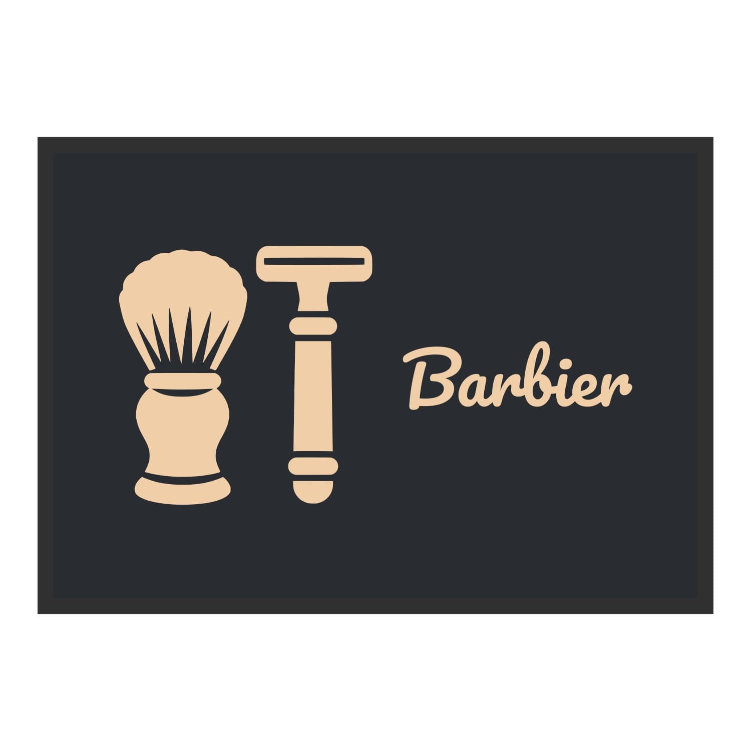Vue du tapis Blaireau Barbier dans son format et ses couleurs de départ