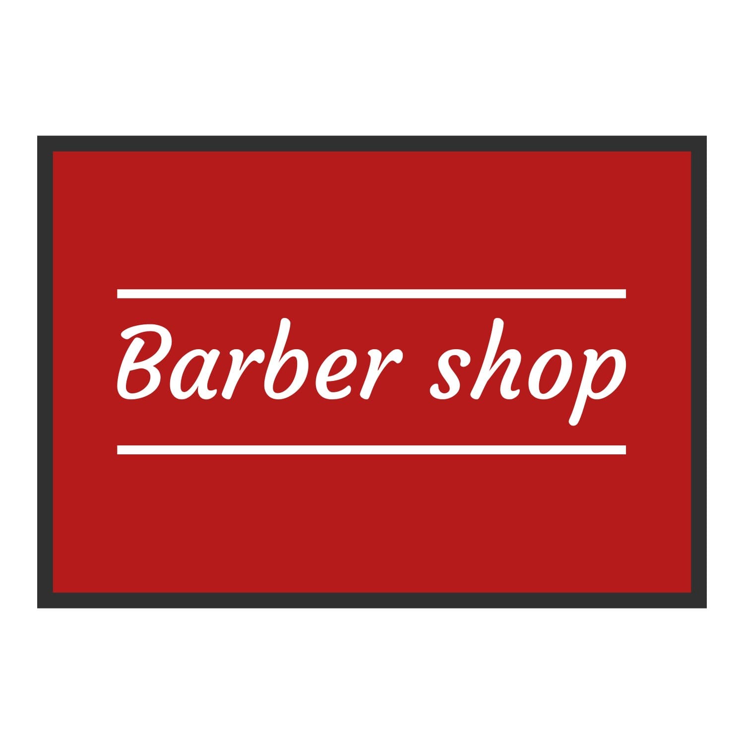 Vue du tapis Barber shop classique dans son format et ses couleurs de départ