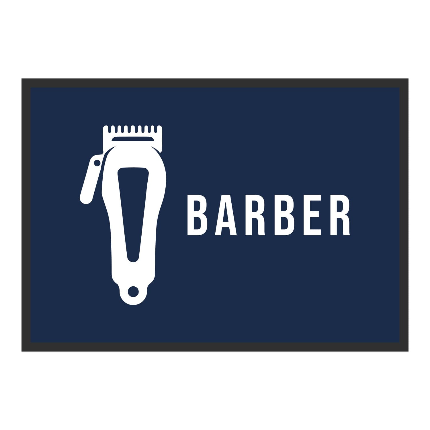 Vue du tapis Tondeuse Barber dans son format et ses couleurs de départ