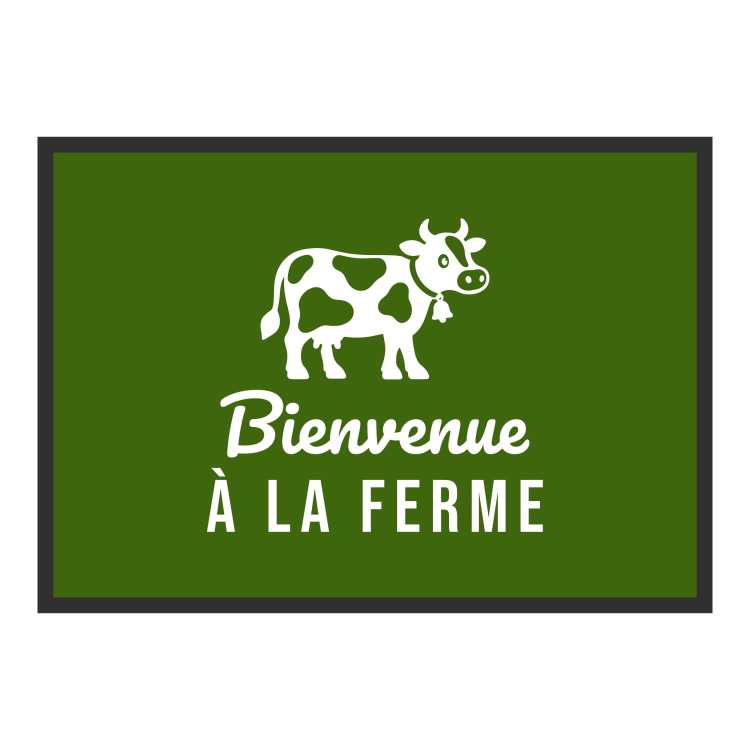 Vue du tapis Bienvenue à la ferme dans son format et ses couleurs de départ