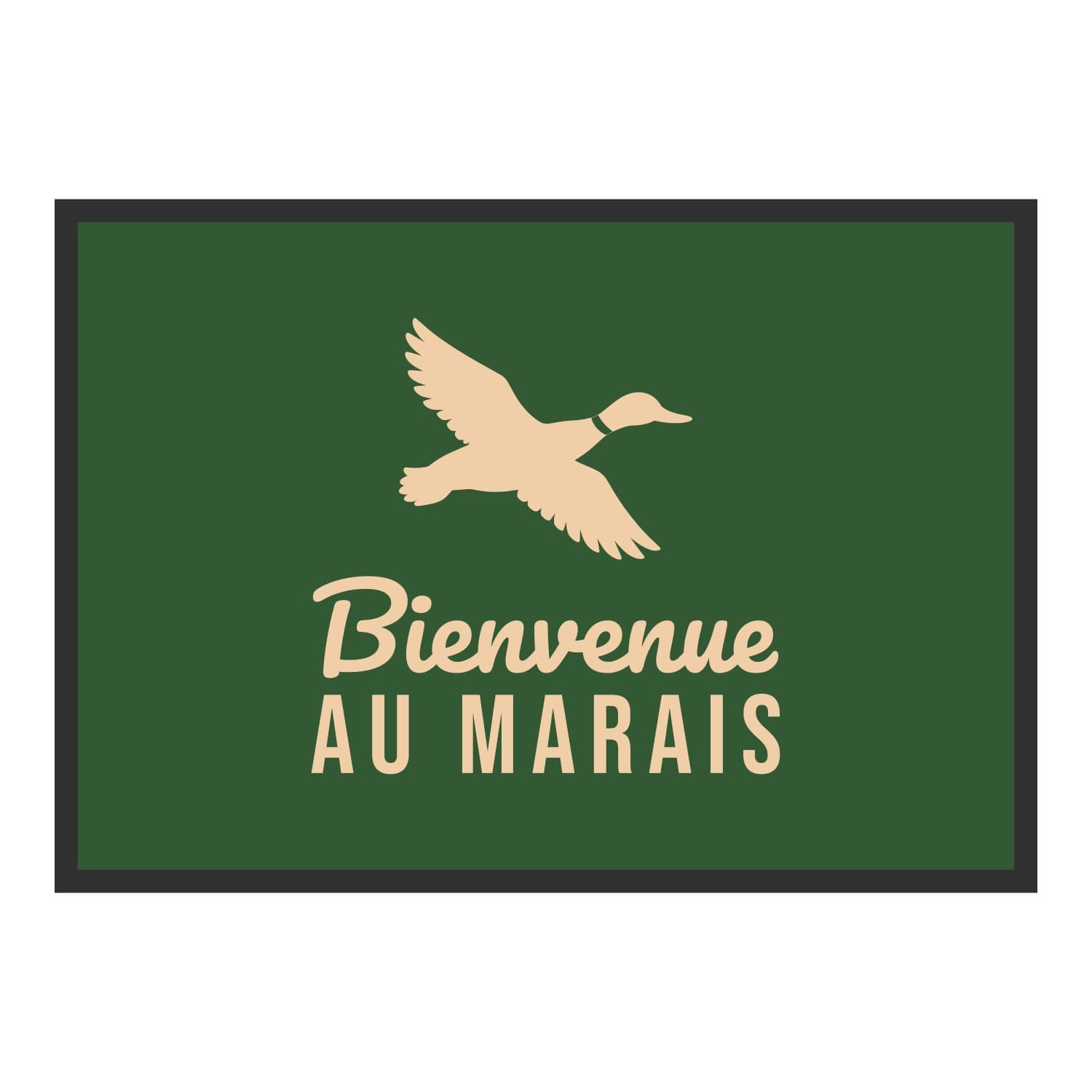 Vue du tapis Bienvenue au marais dans son format et ses couleurs de départ