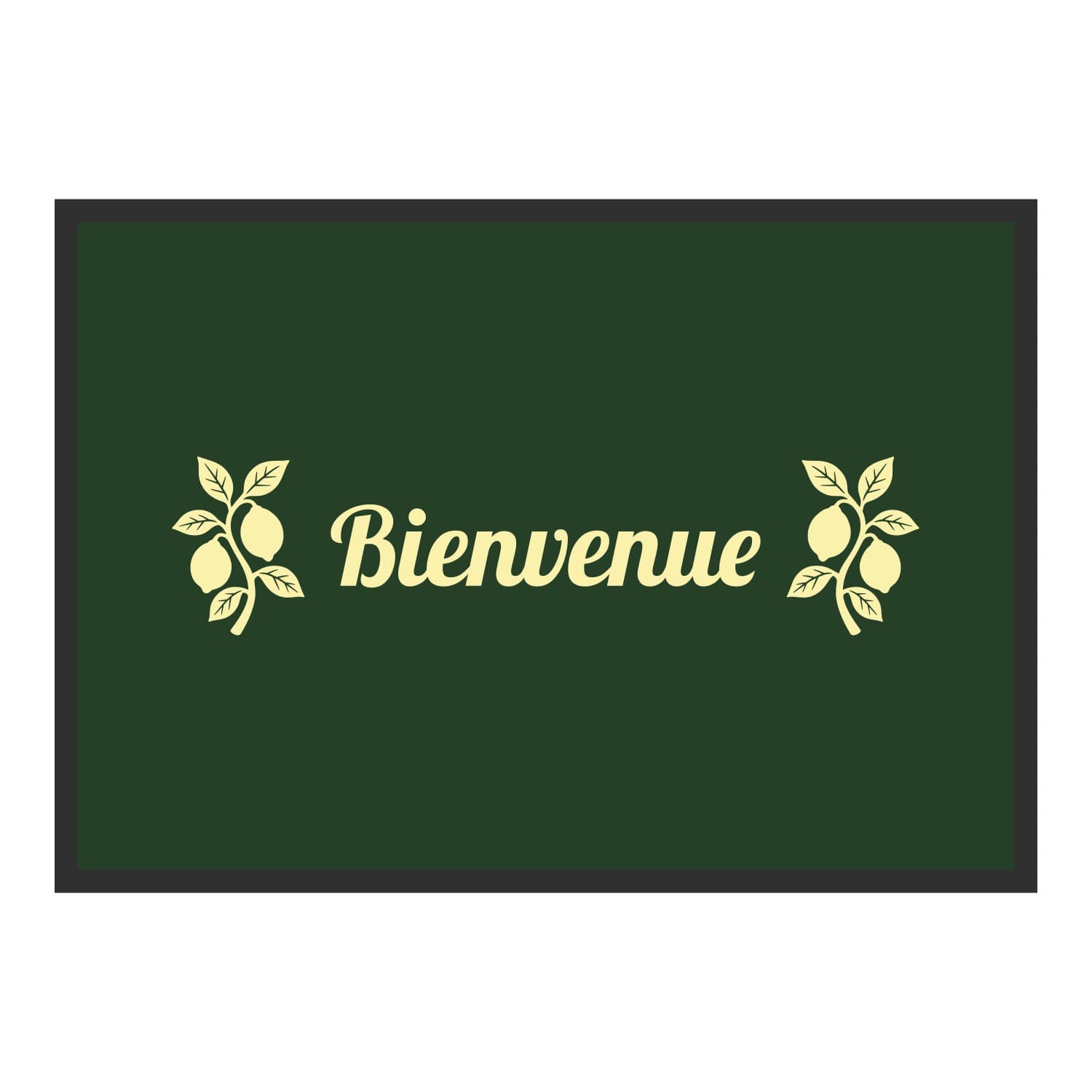 Vue du tapis Bienvenue citronnier dans son format et ses couleurs de départ