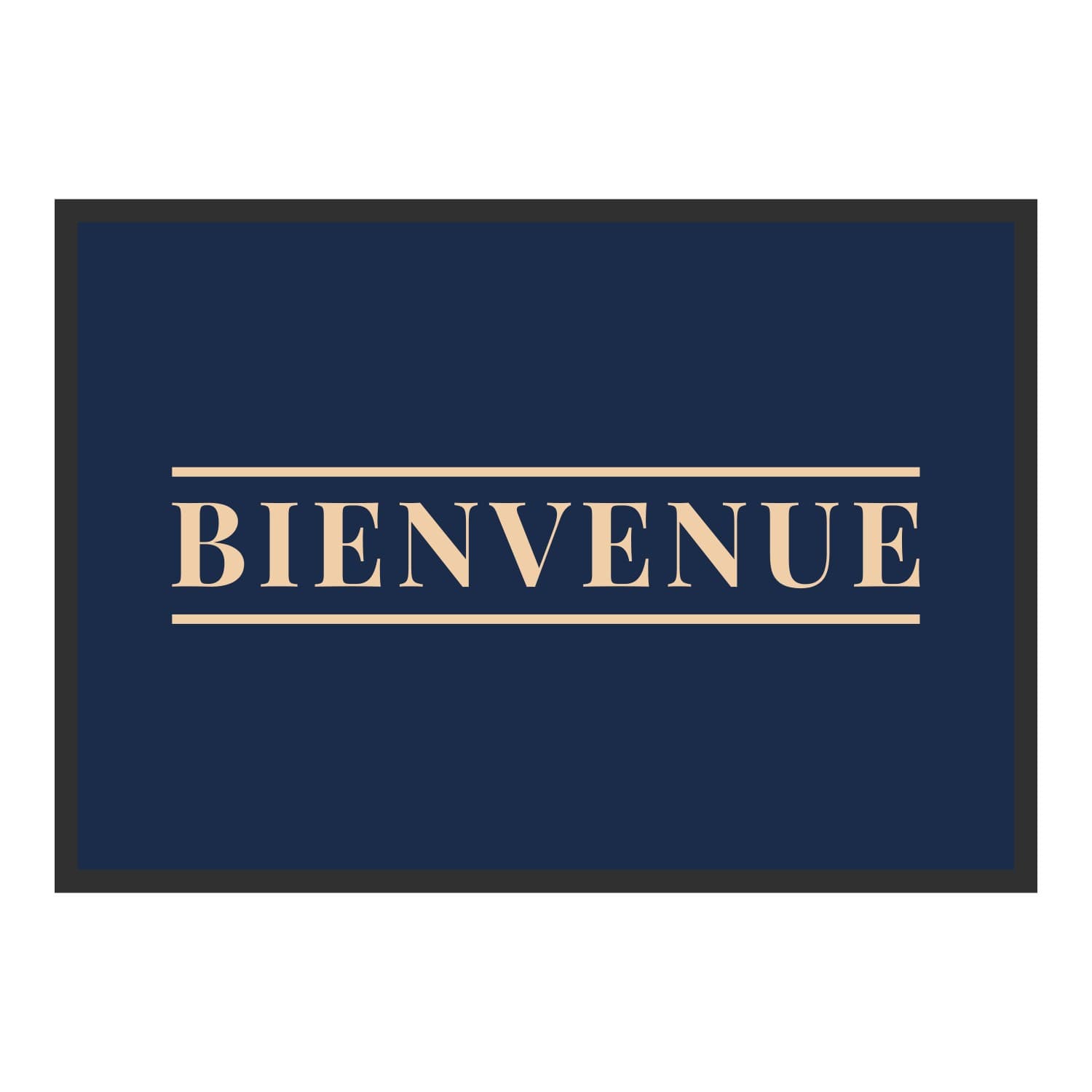 Vue du tapis Bienvenue classique dans son format et ses couleurs de départ