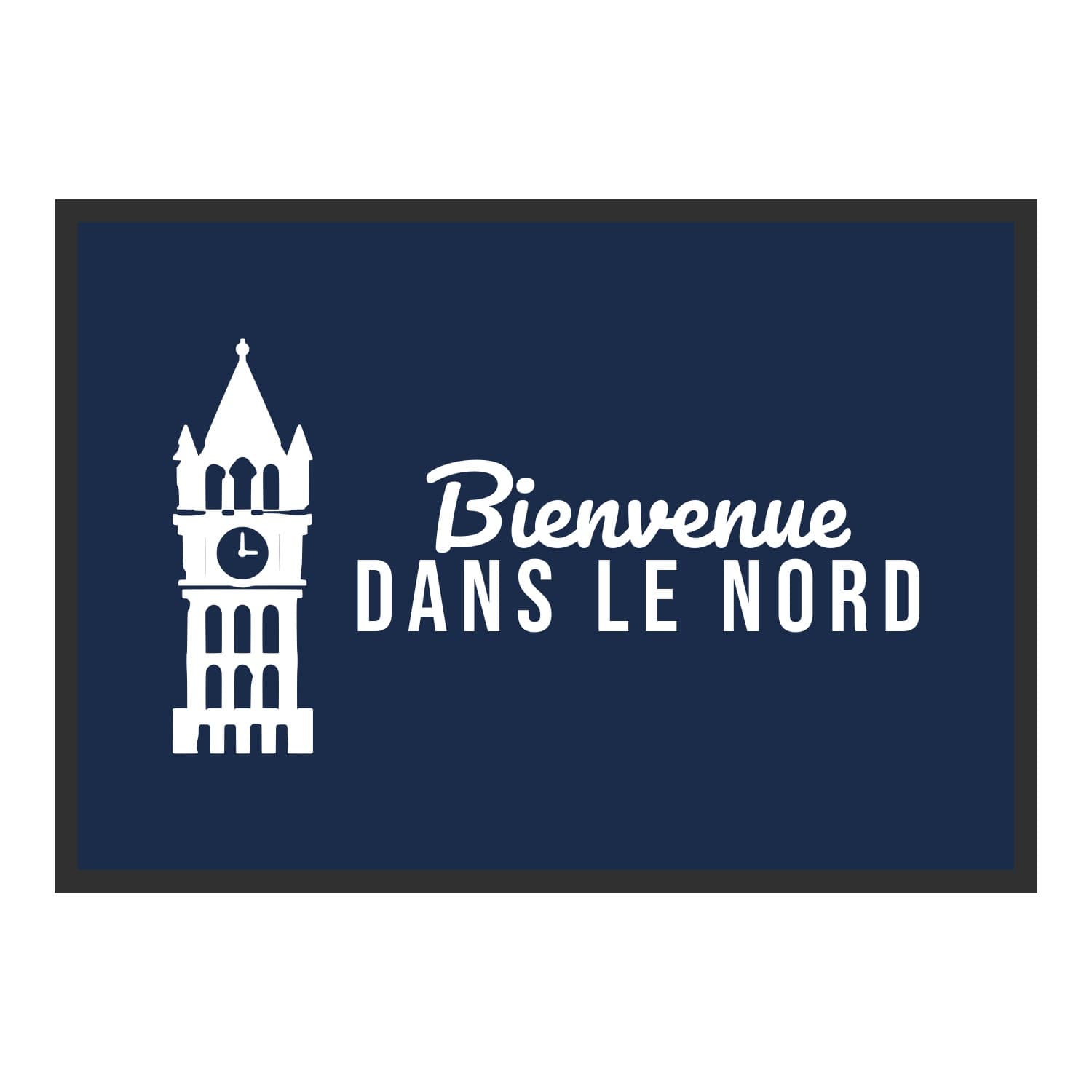 Vue du tapis Bienvenue dans le Nord dans son format et ses couleurs de départ
