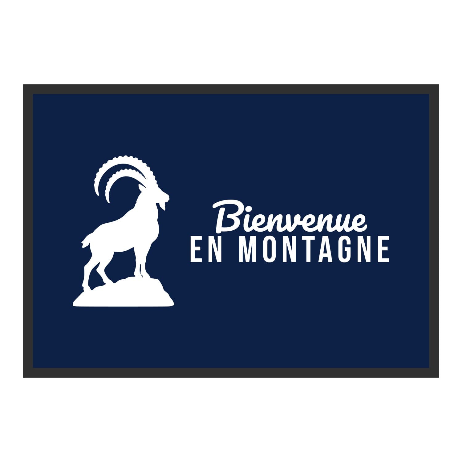 Vue du tapis Bienvenue en montagne dans son format et ses couleurs de départ