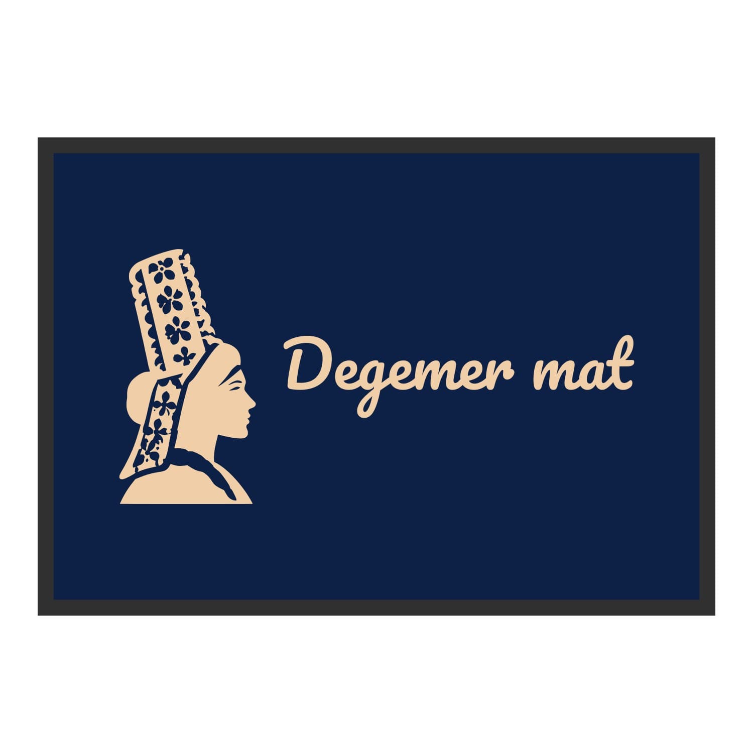 Vue du tapis Bigoudène Degemer mat dans son format et ses couleurs de départ