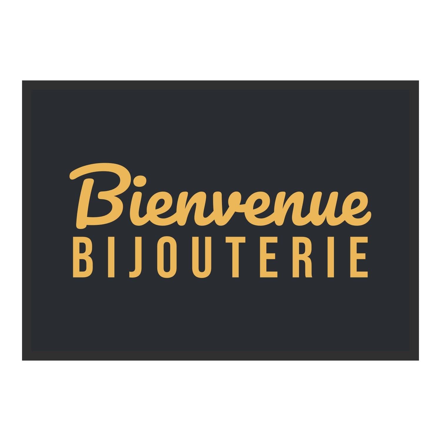 Vue du tapis Bienvenue bijouterie dans son format et ses couleurs de départ