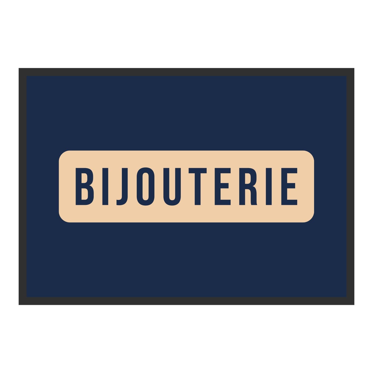 Vue du tapis Bijouterie panneau dans son format et ses couleurs de départ