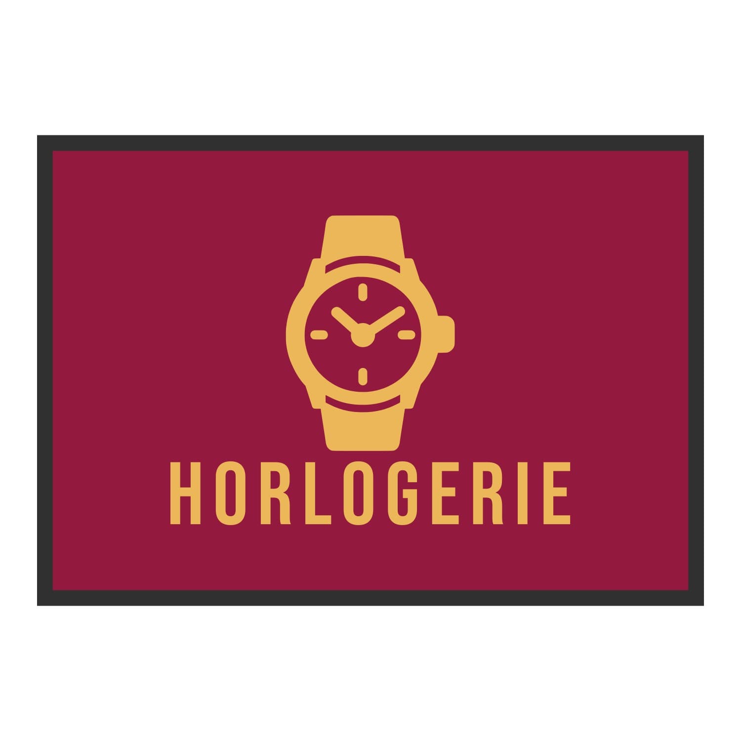 Vue du tapis Montre Horlogerie dans son format et ses couleurs de départ
