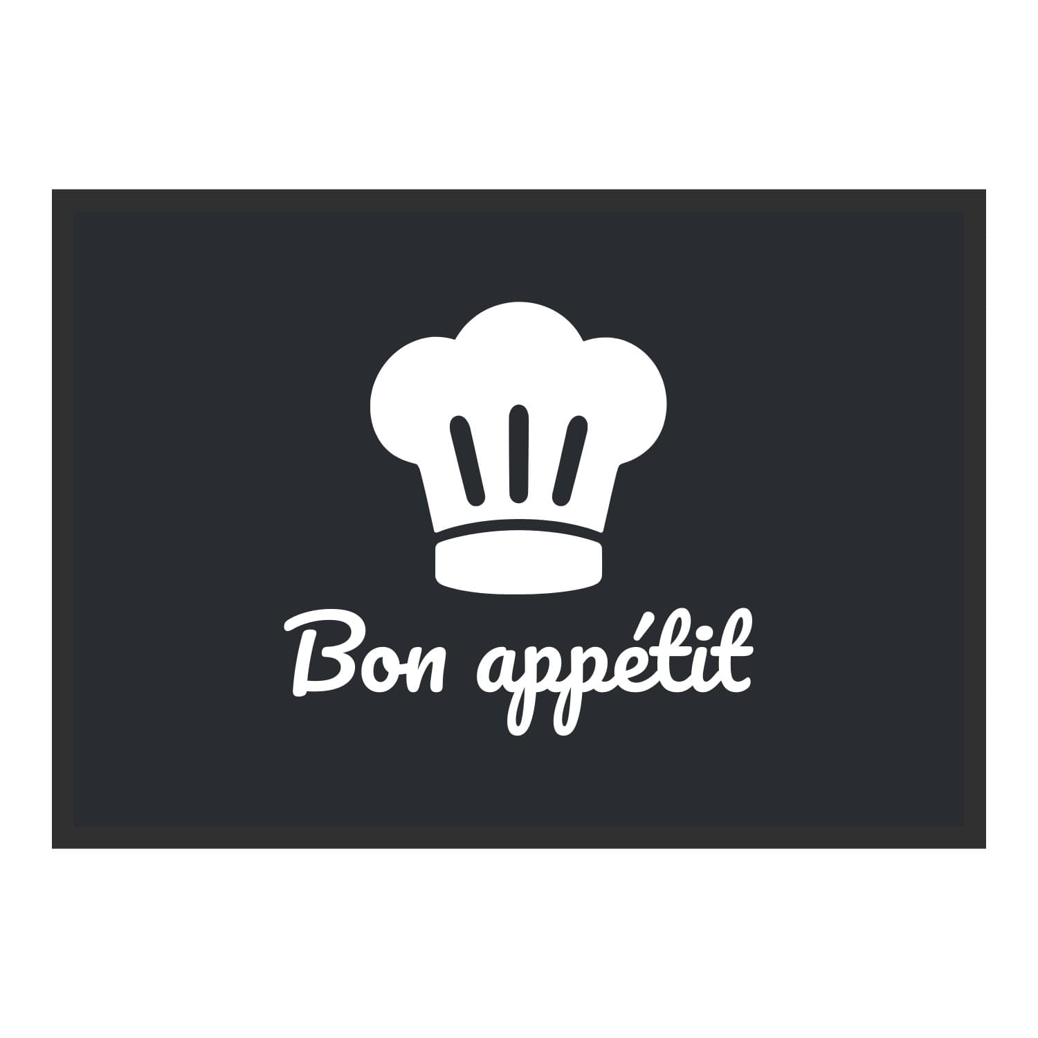 Vue du tapis Bon appétit dans son format et ses couleurs de départ