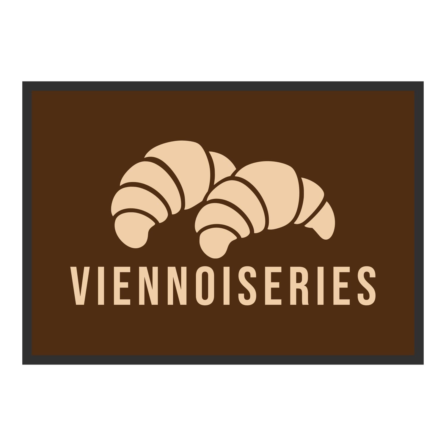 Vue du tapis Croissants Viennoiseries dans son format et ses couleurs de départ
