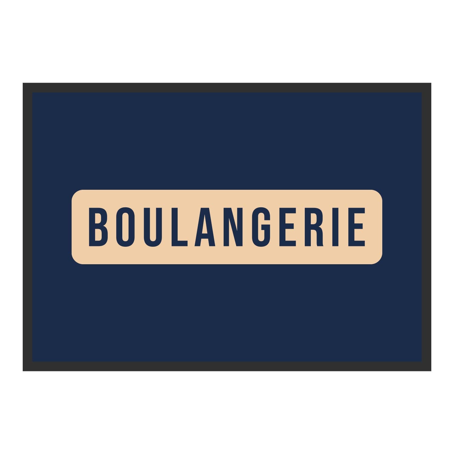 Vue du tapis Boulangerie panneau dans son format et ses couleurs de départ