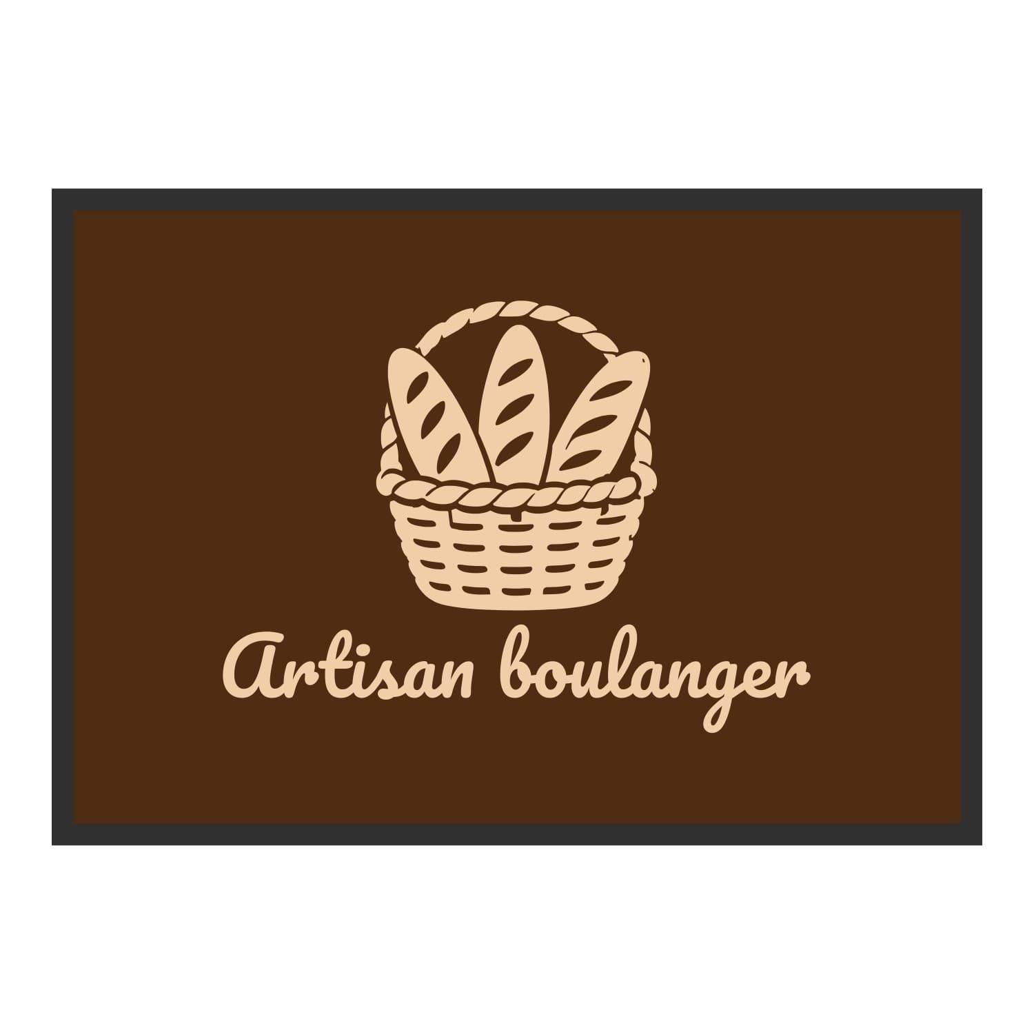 Vue du tapis Panier de pains Artisan boulanger dans son format et ses couleurs de départ