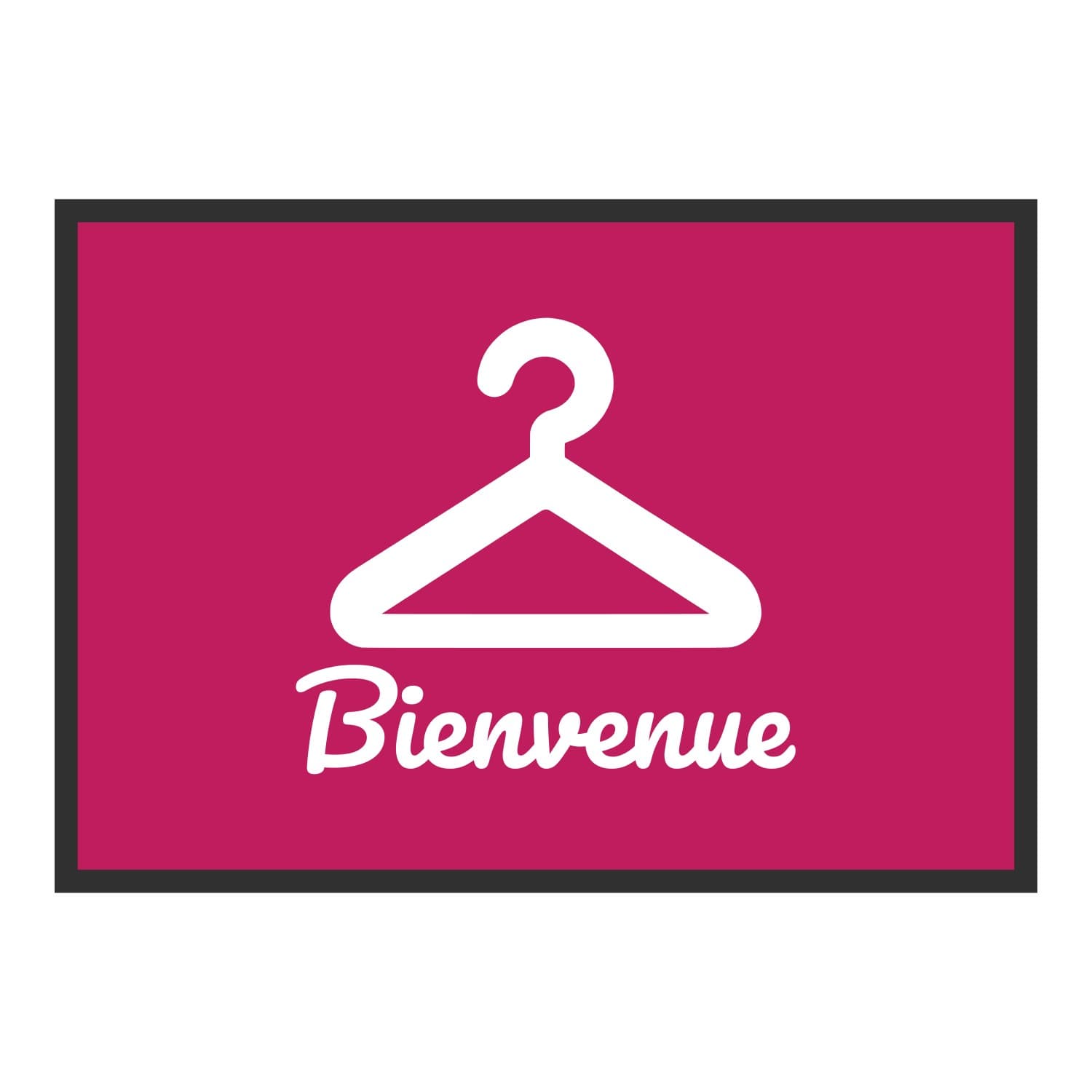 Vue du tapis Cintre Bienvenue dans son format et ses couleurs de départ