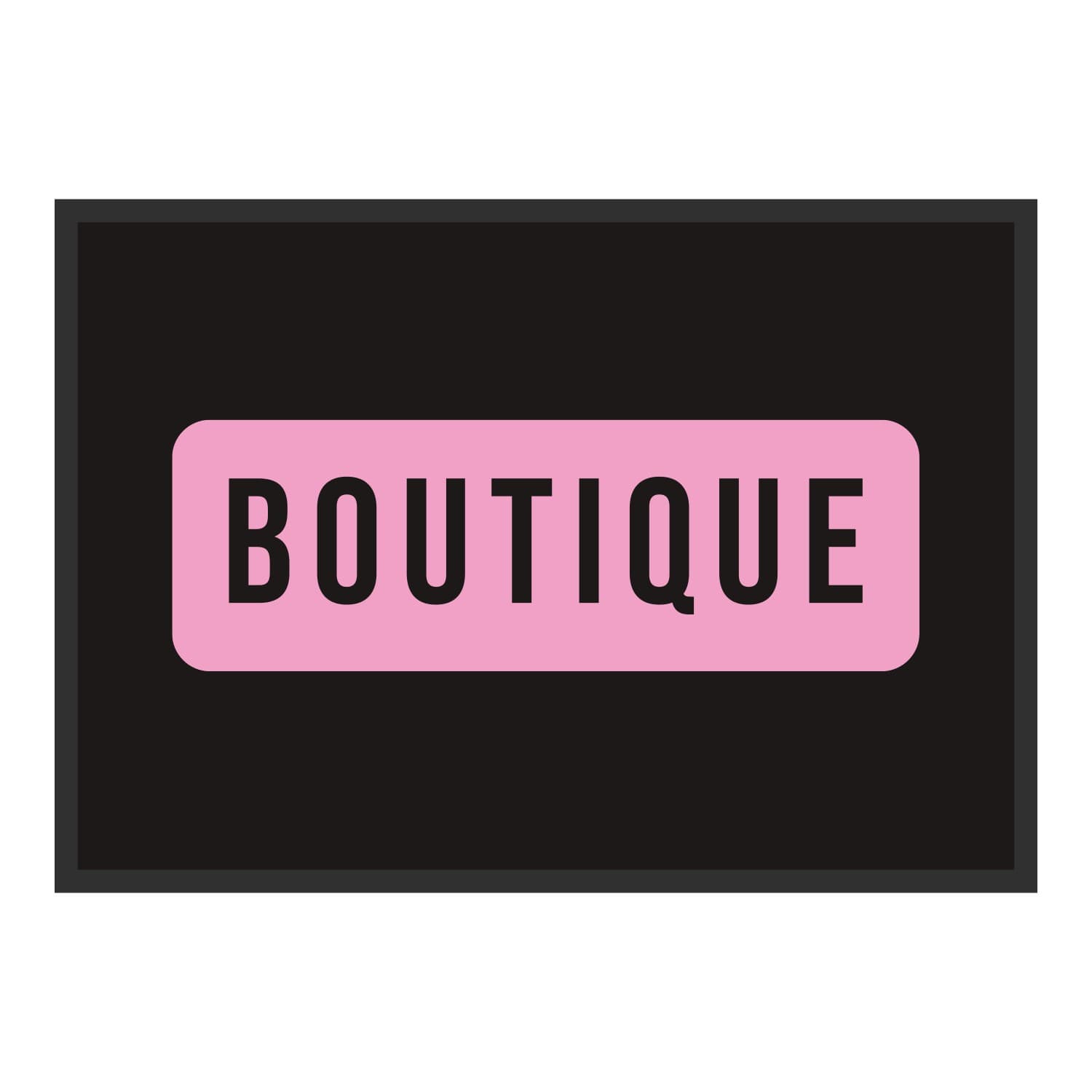 Vue du tapis Boutique panneau dans son format et ses couleurs de départ
