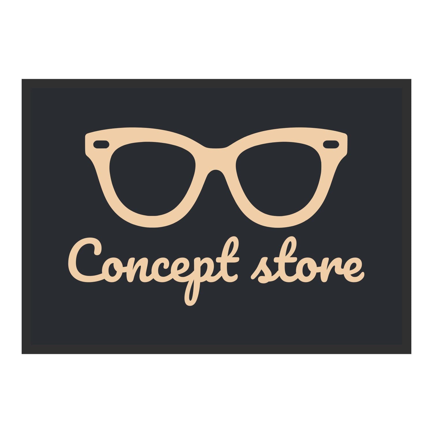 Vue du tapis Lunettes Concept store dans son format et ses couleurs de départ