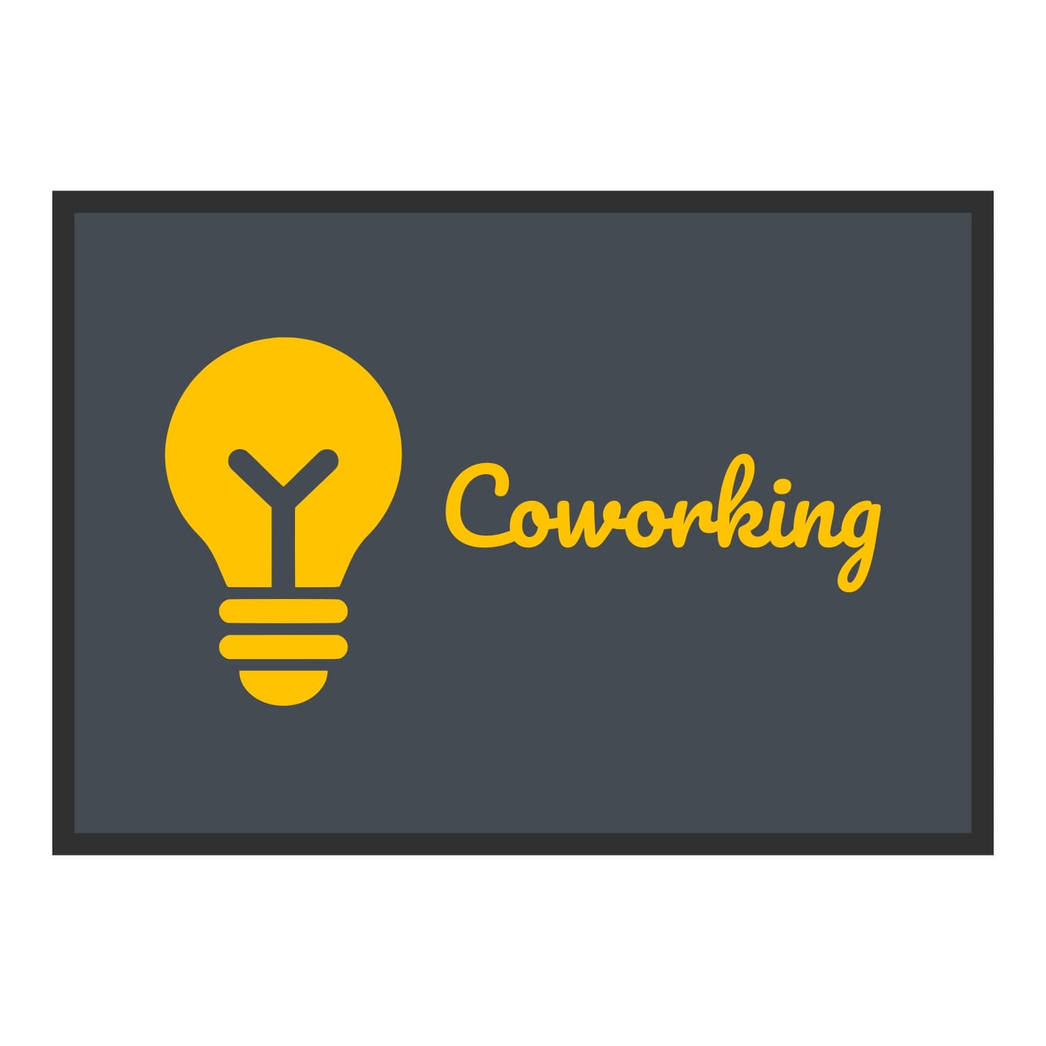 Vue du tapis Ampoule Coworking dans son format et ses couleurs de départ