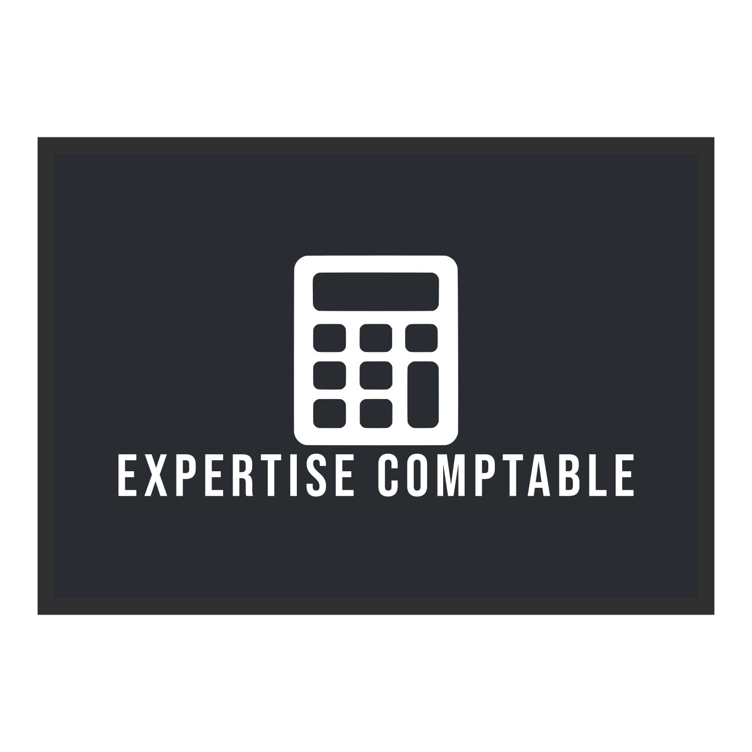 Vue du tapis Calculatrice Expertise comptable dans son format et ses couleurs de départ