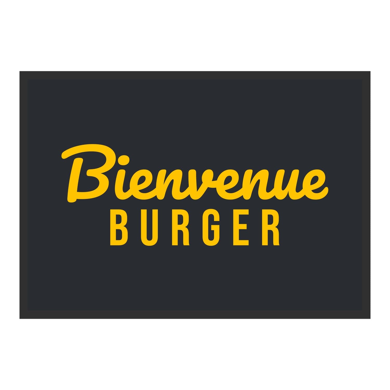 Vue du tapis Bienvenue burger dans son format et ses couleurs de départ