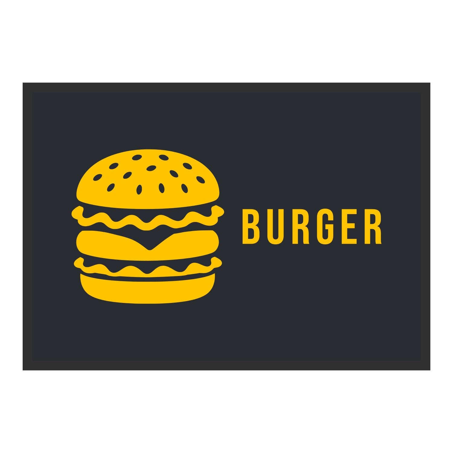 Vue du tapis Burger Burger dans son format et ses couleurs de départ