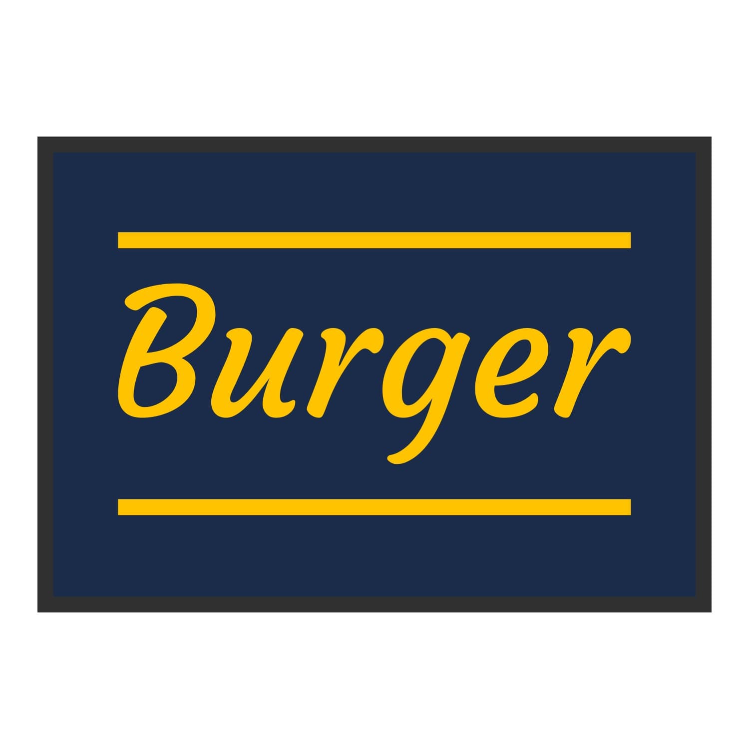 Vue du tapis Burger classique dans son format et ses couleurs de départ