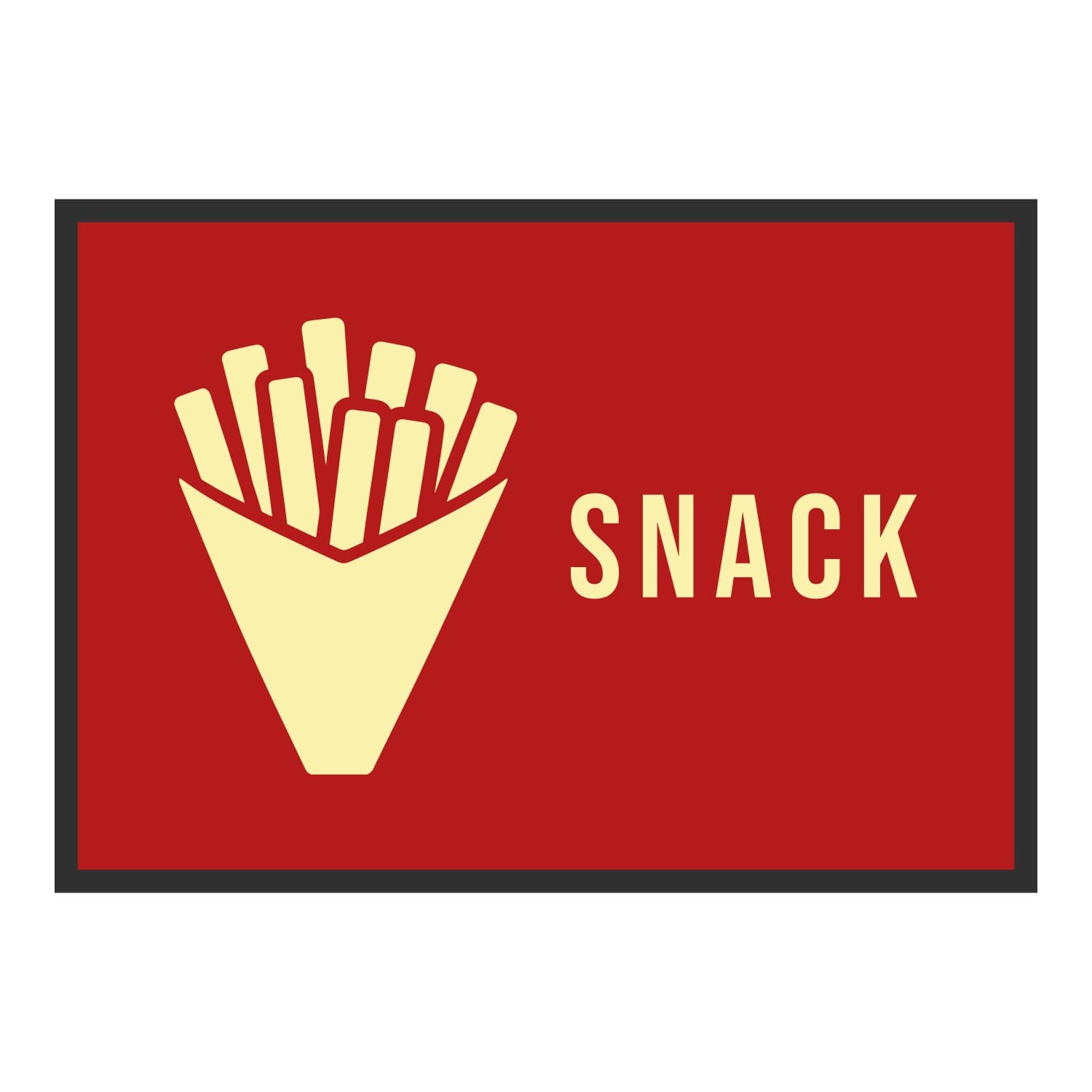 Vue du tapis Frites Snack dans son format et ses couleurs de départ