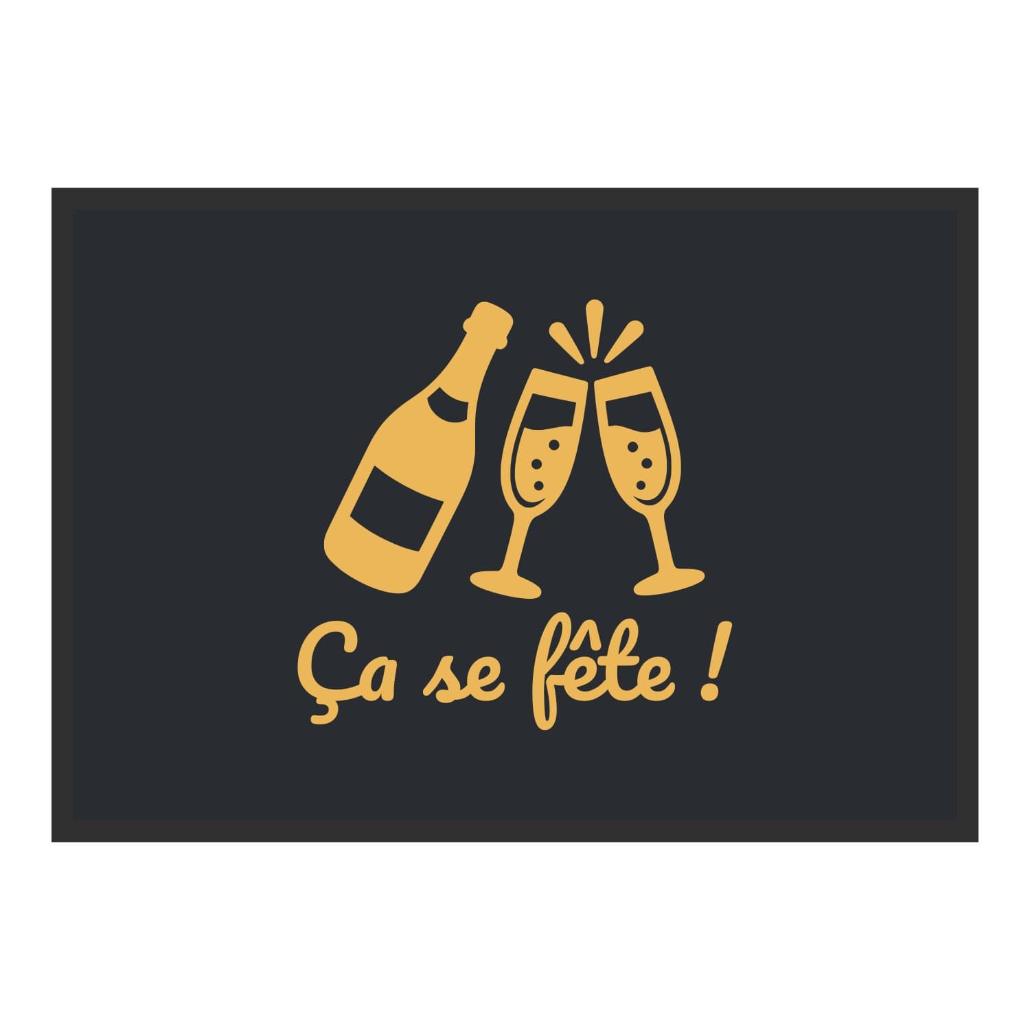 Vue du tapis Ça se fête ! dans son format et ses couleurs de départ