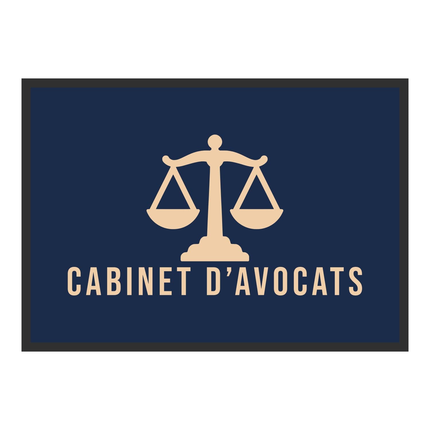 Vue du tapis Balance Cabinet d’avocats dans son format et ses couleurs de départ